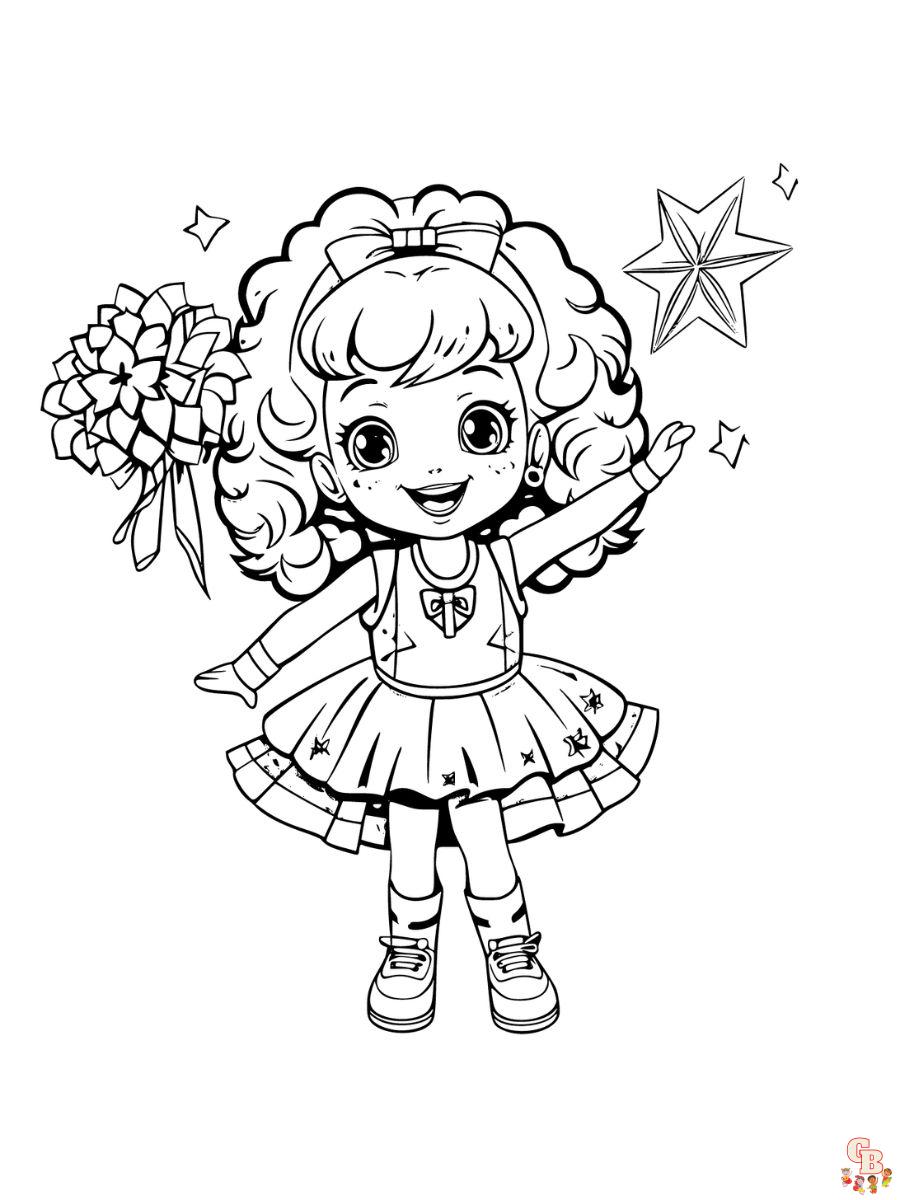 cheerleader coloring pages printable free