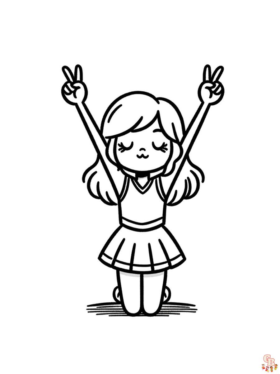 cheerleader coloring pages printable