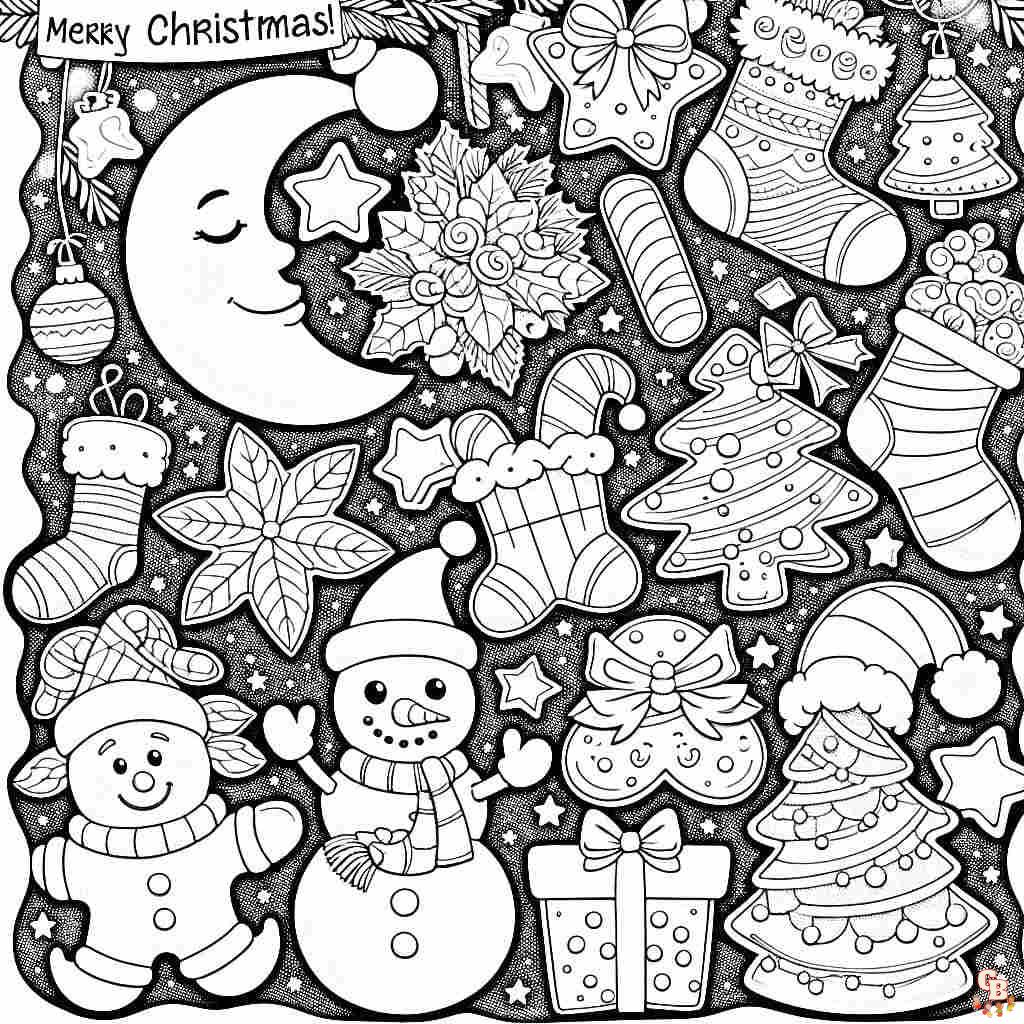 christmas coloring pages cookies