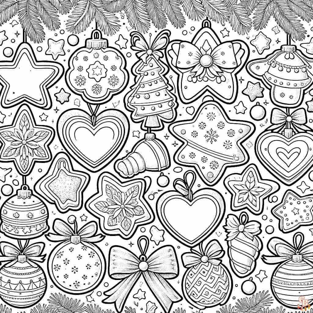 christmas cookies coloring pages