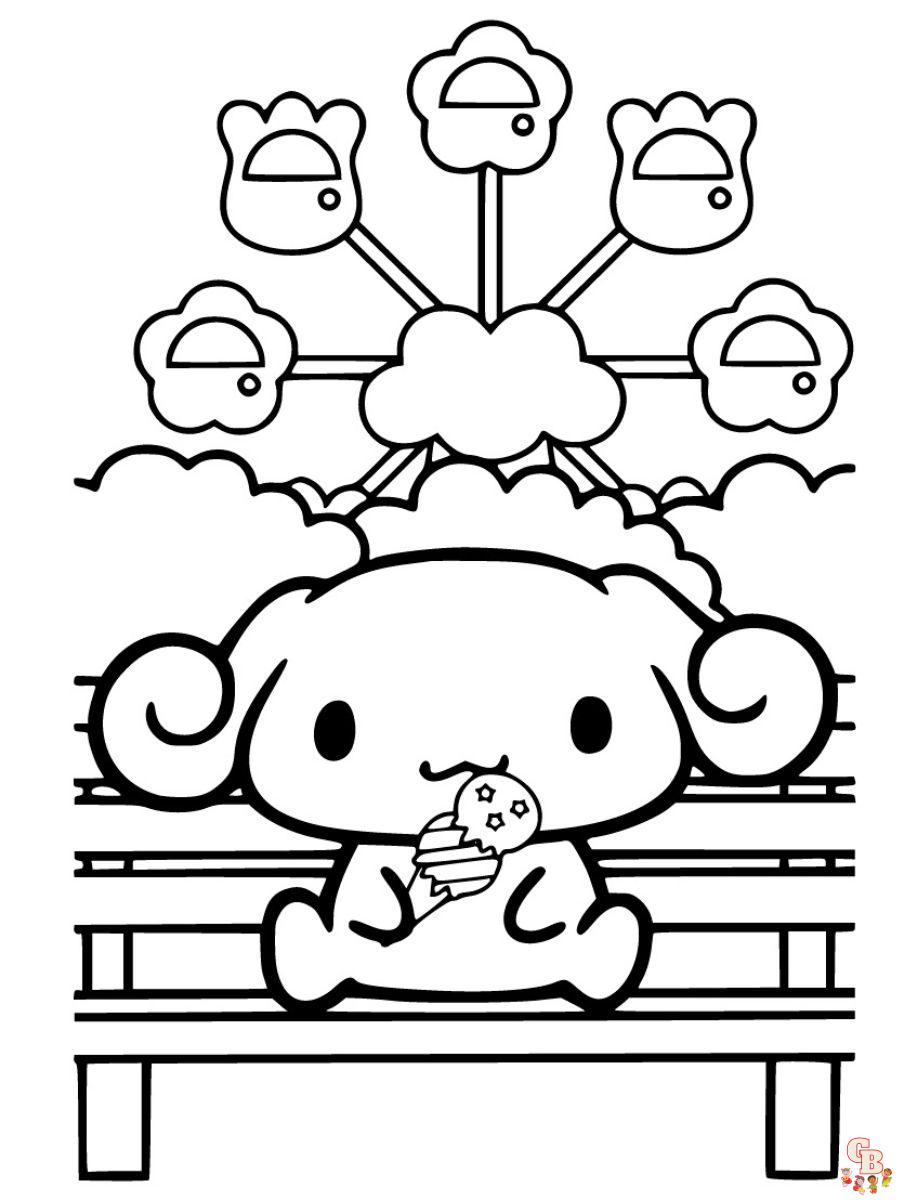 cinnamoroll sanrio coloring page