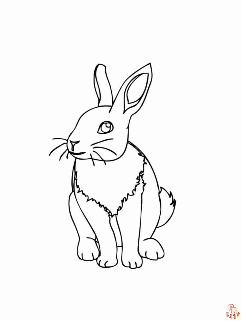 coloring page bunny