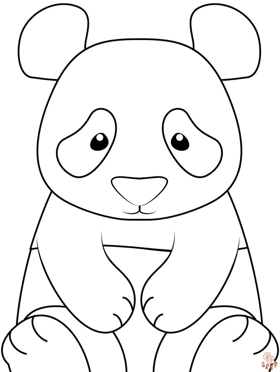 coloring page of a panda bear