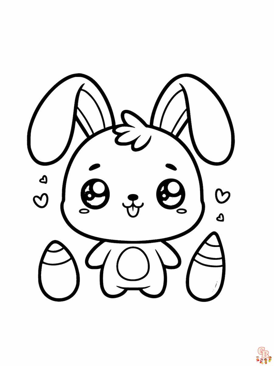 coloring pages bunny easter