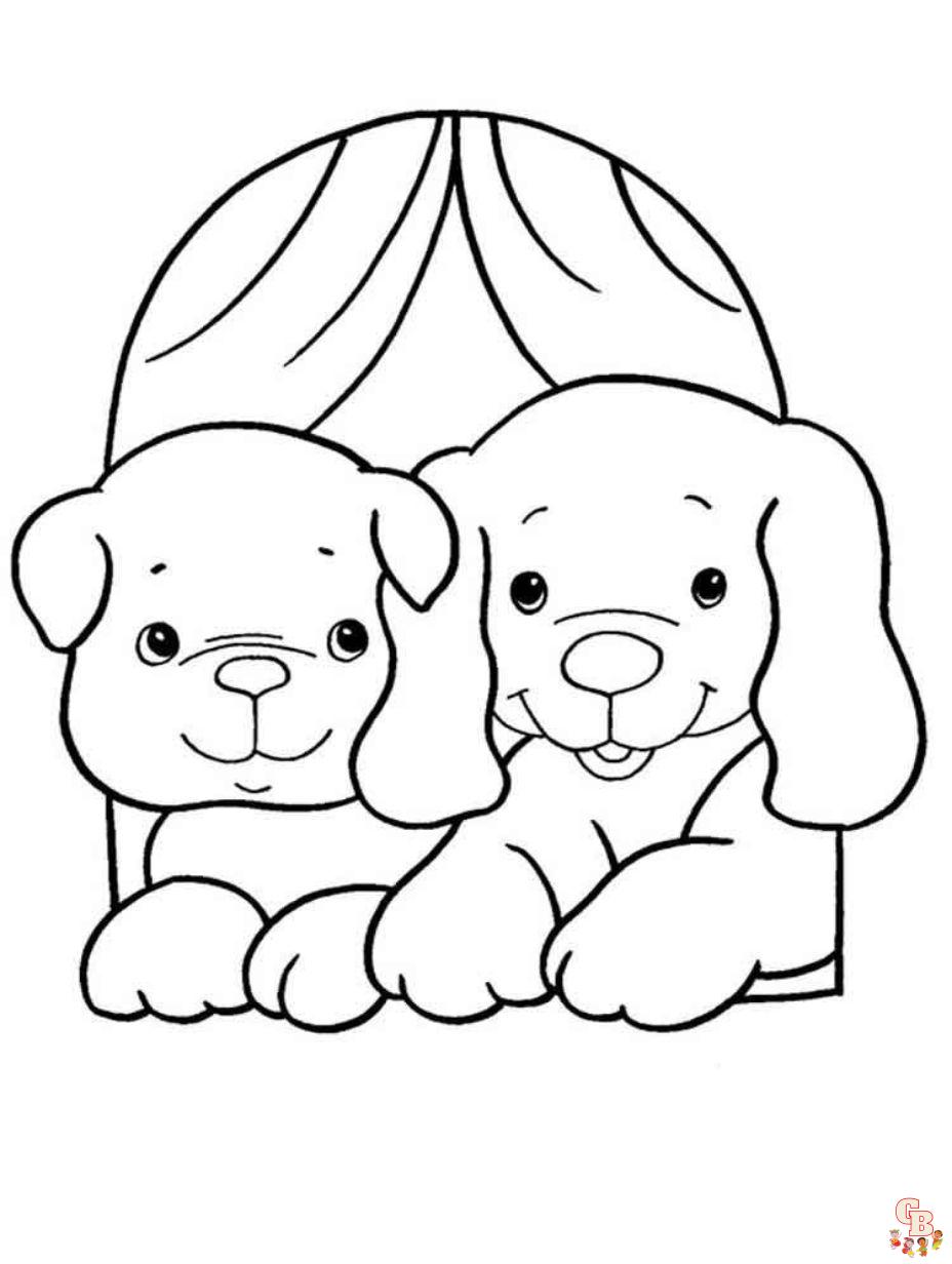 coloring pages cute puppy