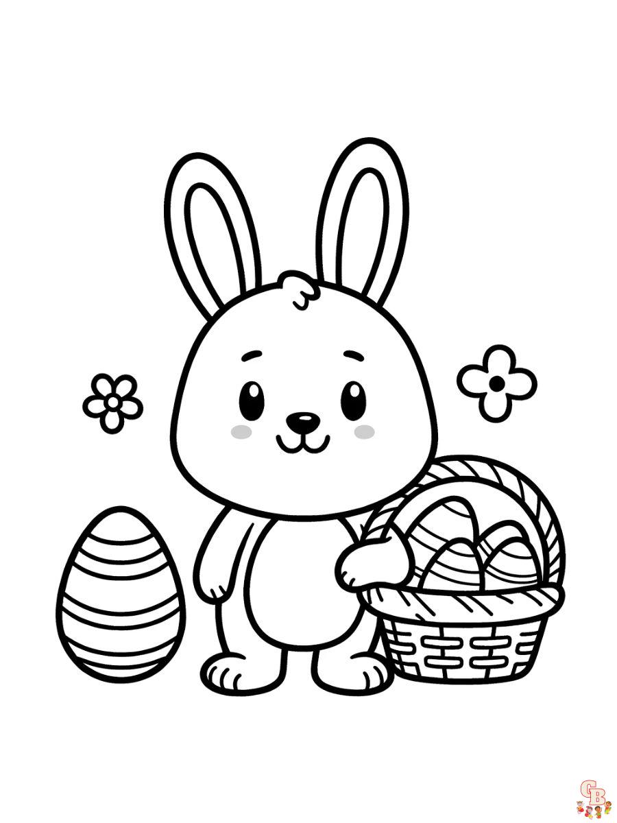 coloring pages easter bunny