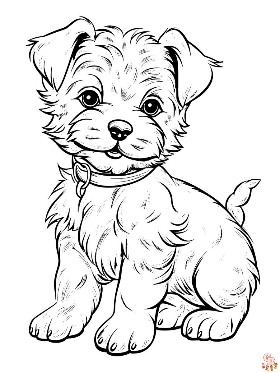 coloring pages of cute puppies