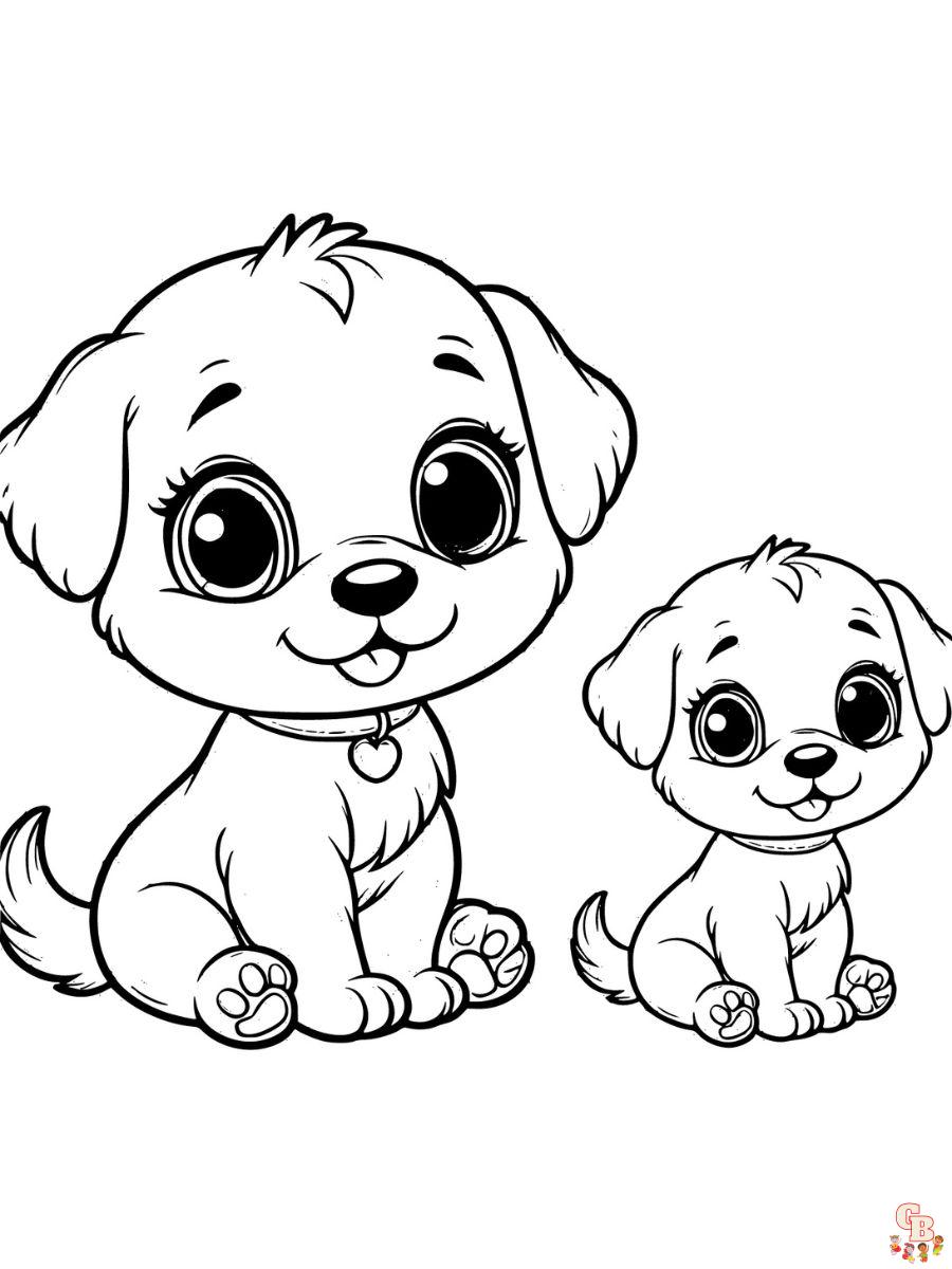 coloring pages of cute puppies