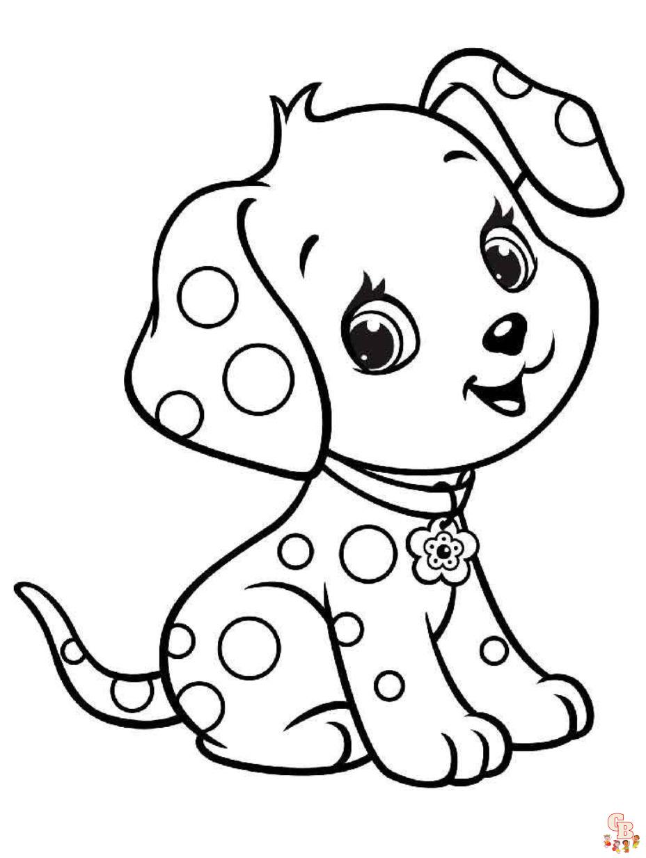 coloring pages of cute puppies