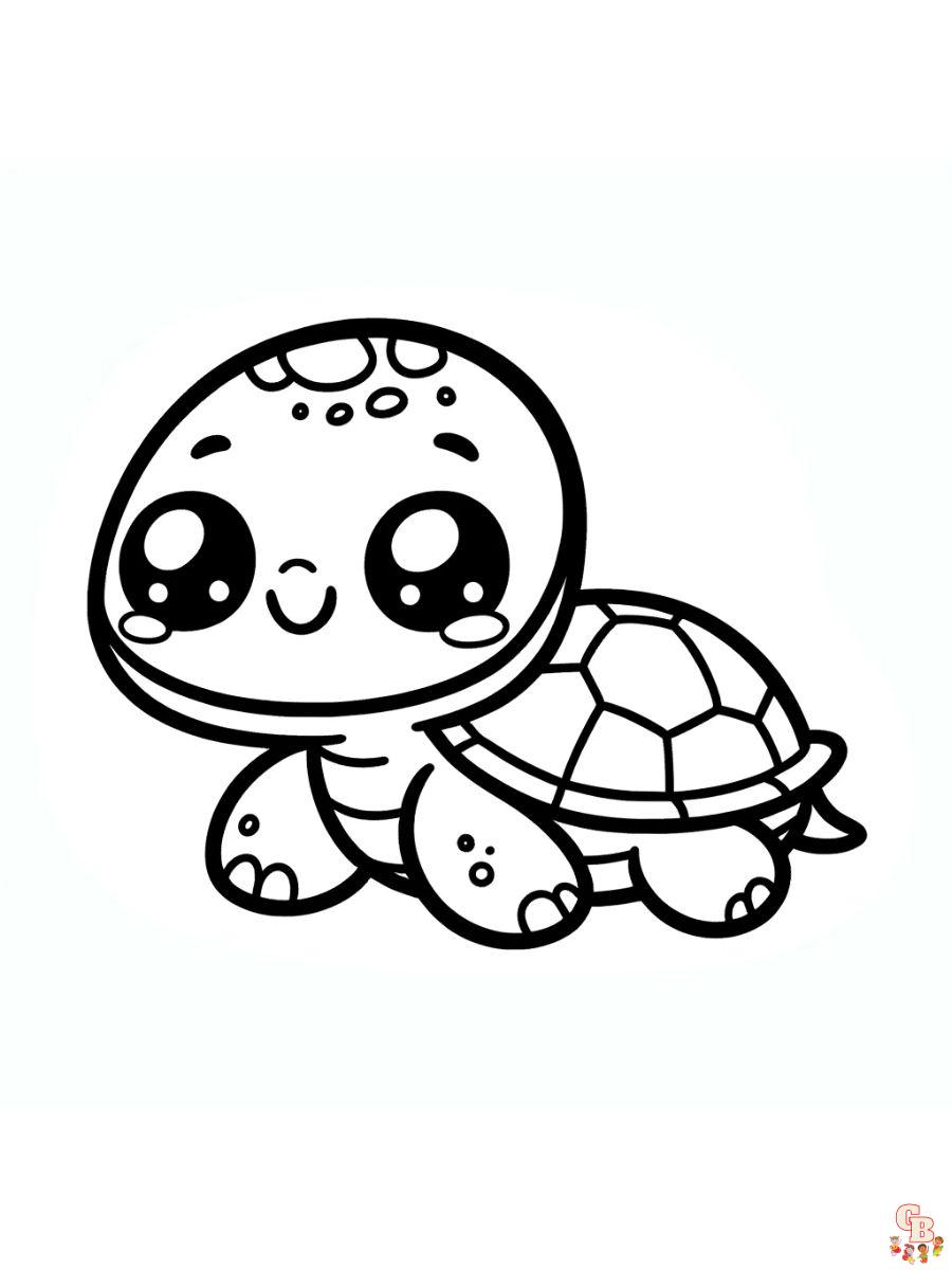 coloring pages of cute turtles