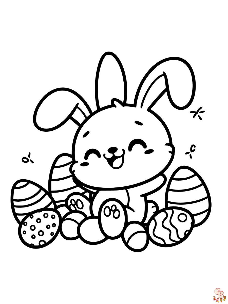 coloring pages of the easter bunny