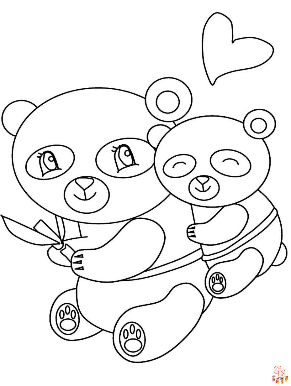 coloring pages panda bear