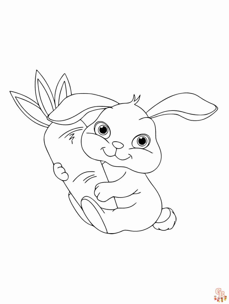 cute bunny coloring pages for adults