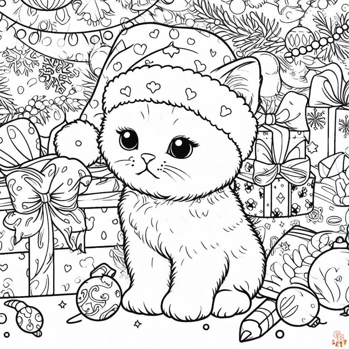 cute christmas kitten