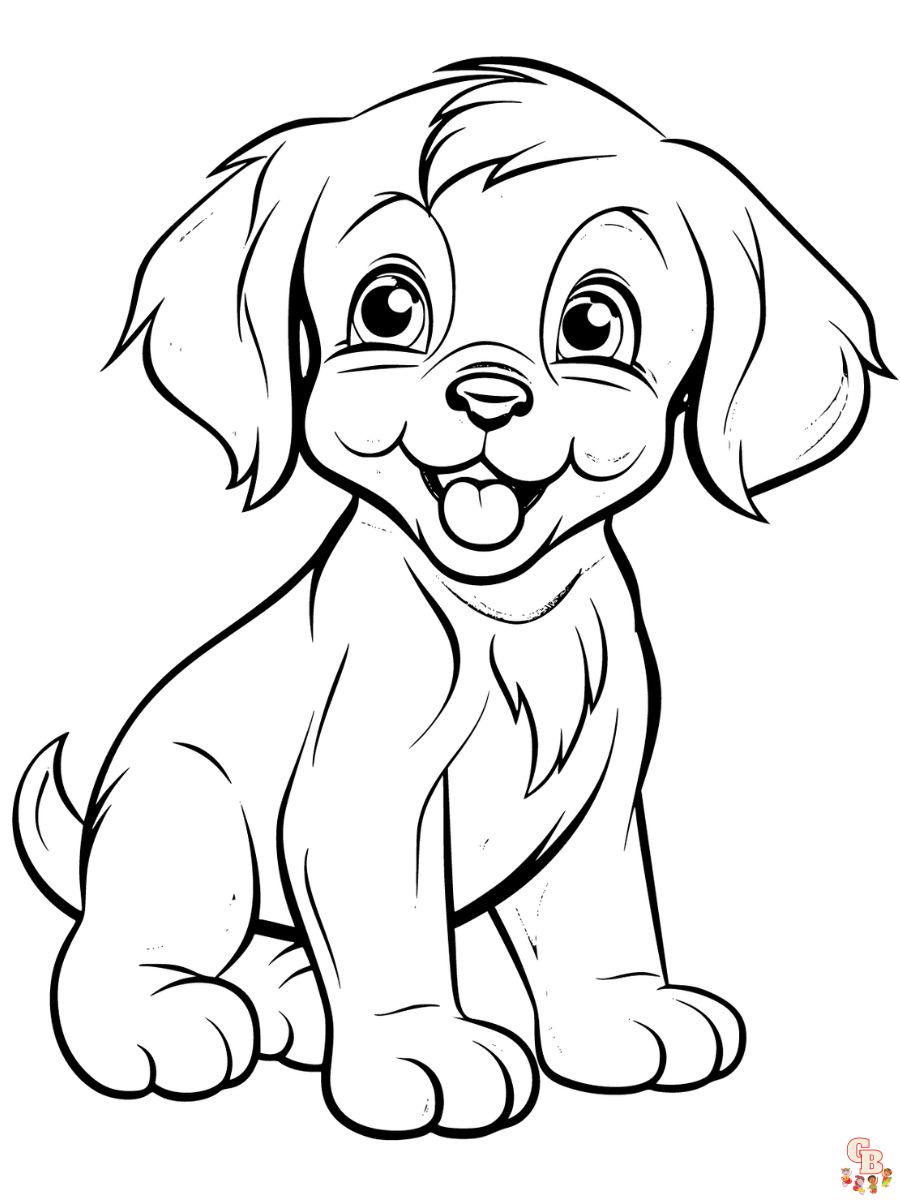 cute coloring pages of puppies