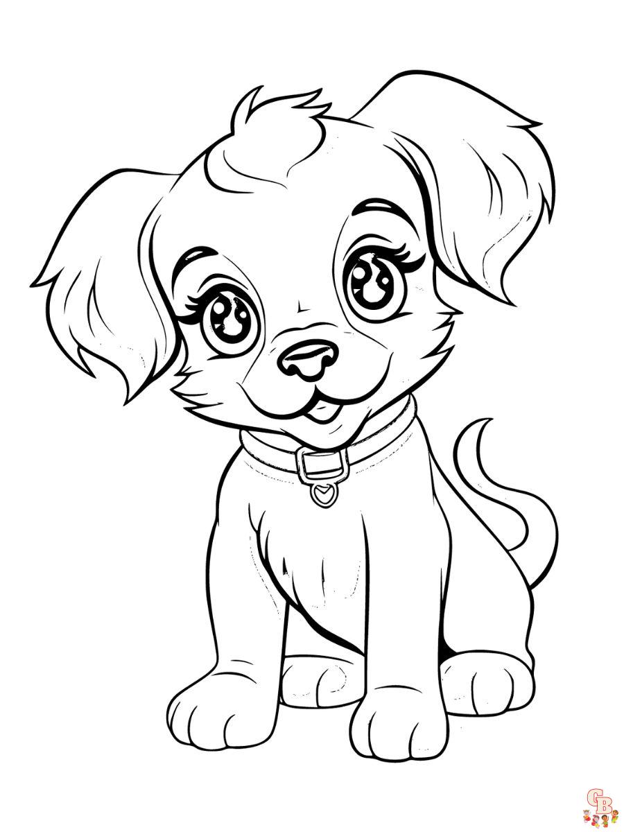 cute coloring pages of puppies