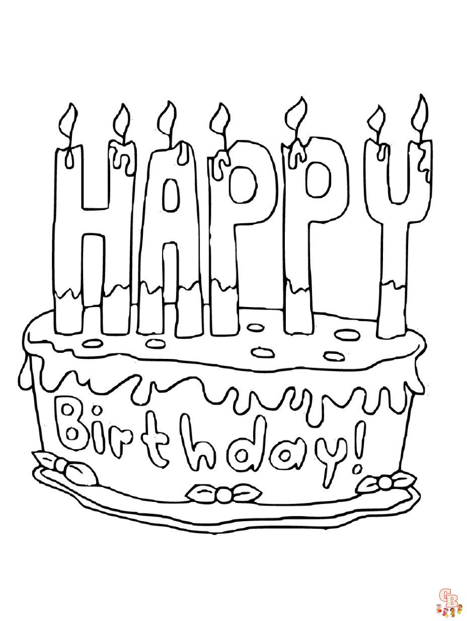 cute happy birthday coloring pages