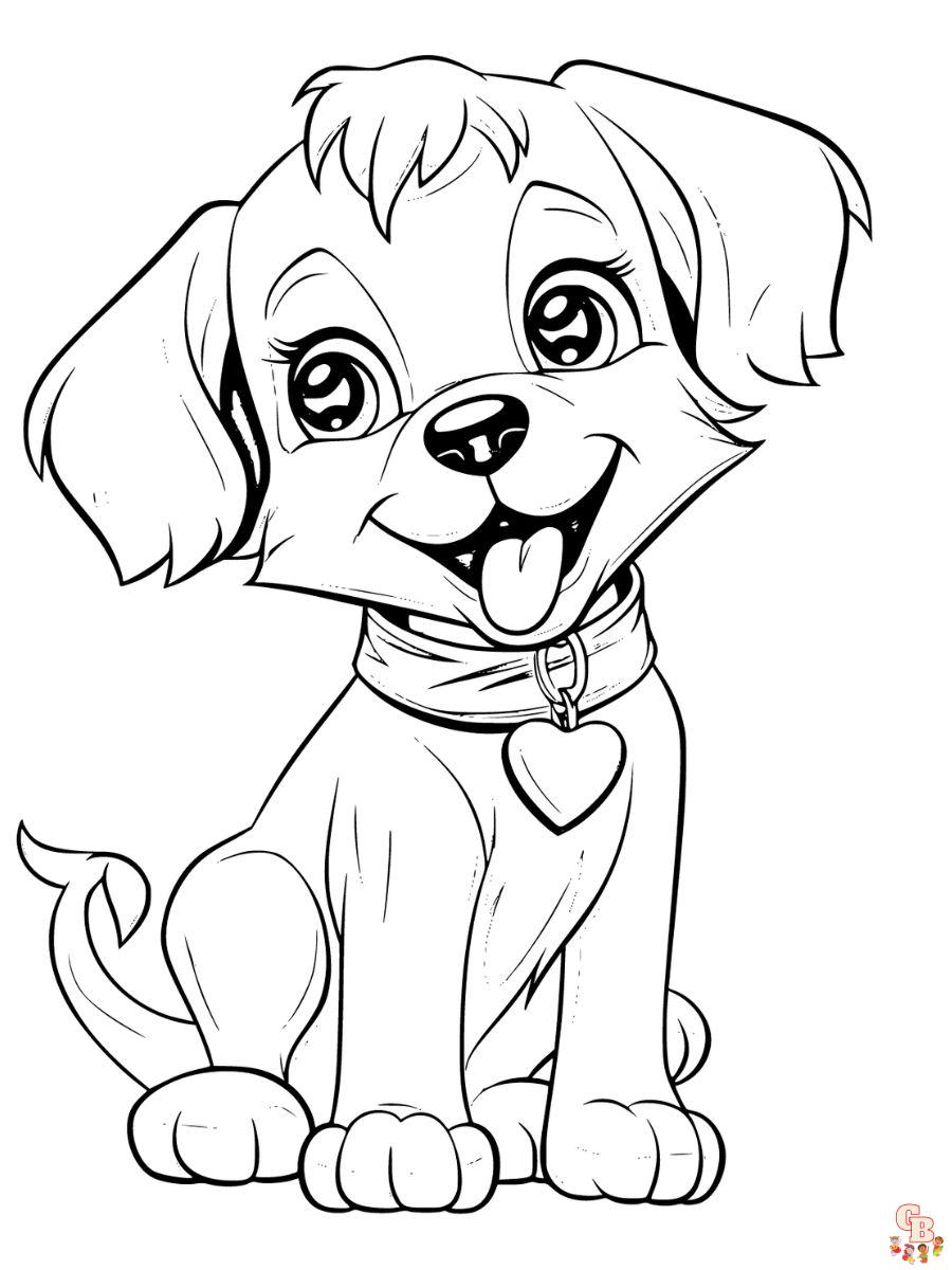 cute puppies coloring pages