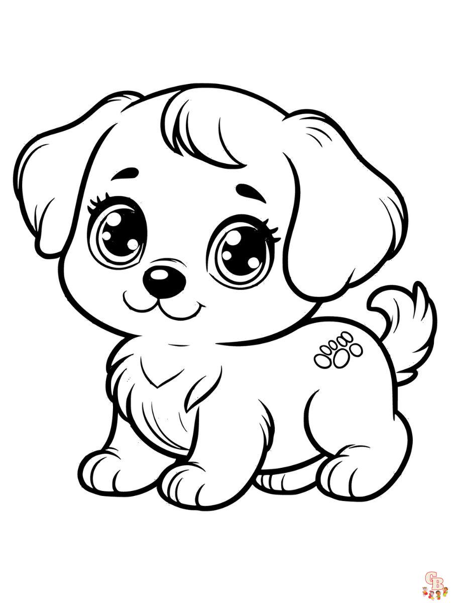 cute puppy coloring page