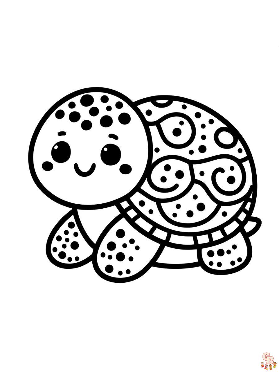 cute turtle coloring pages