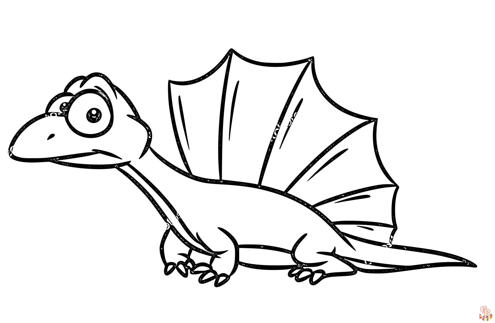 dimetrodon coloring pages printable free