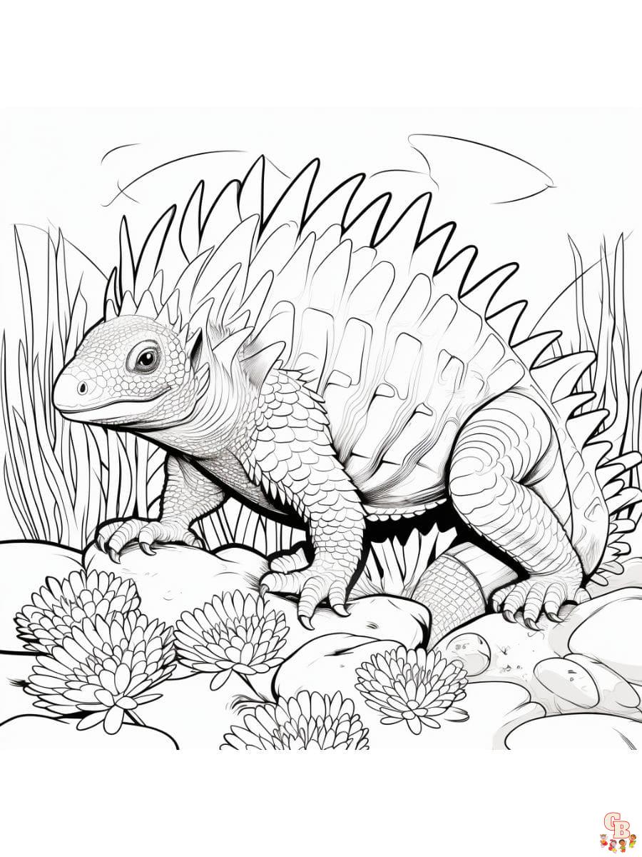 dimetrodon coloring pages