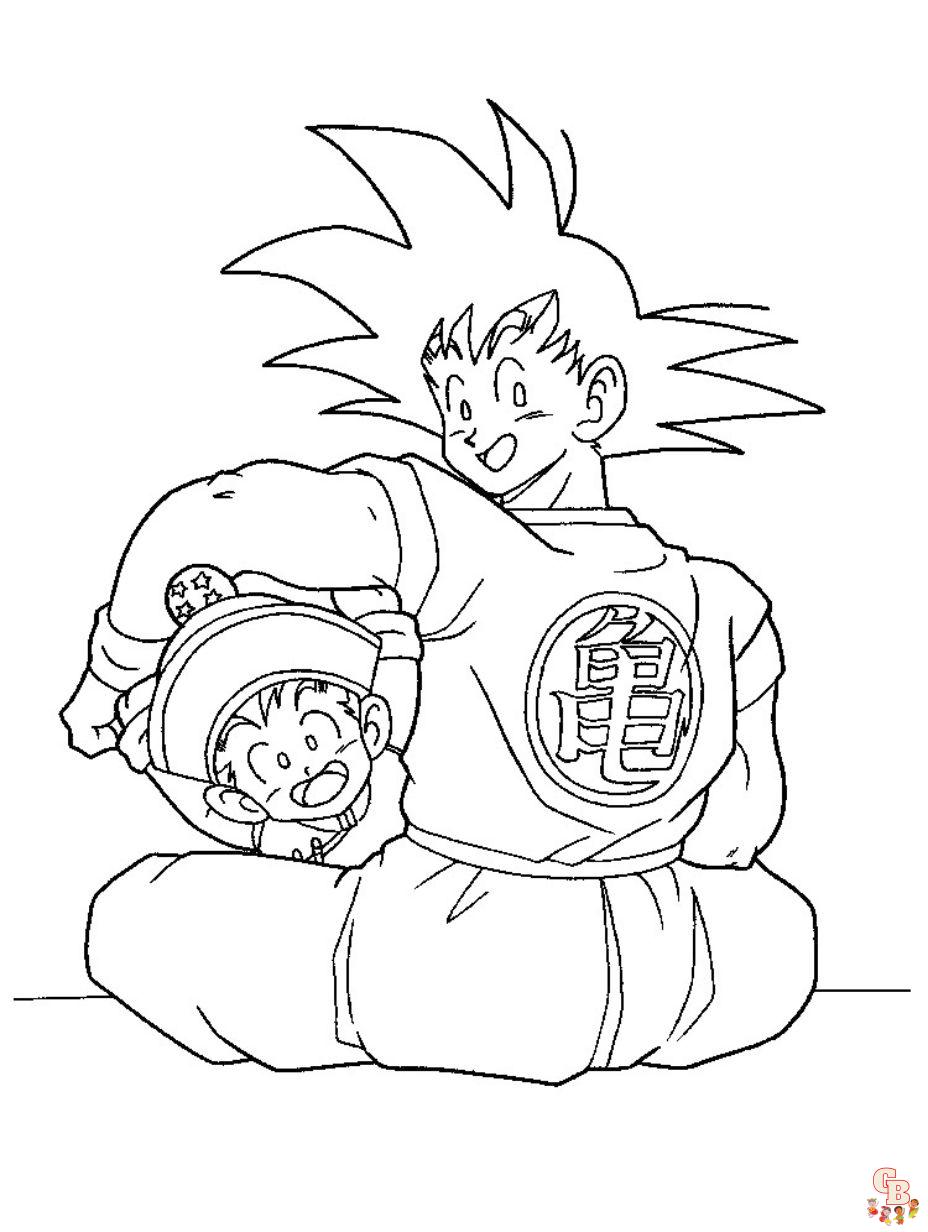 dragon ball z goku coloring pages