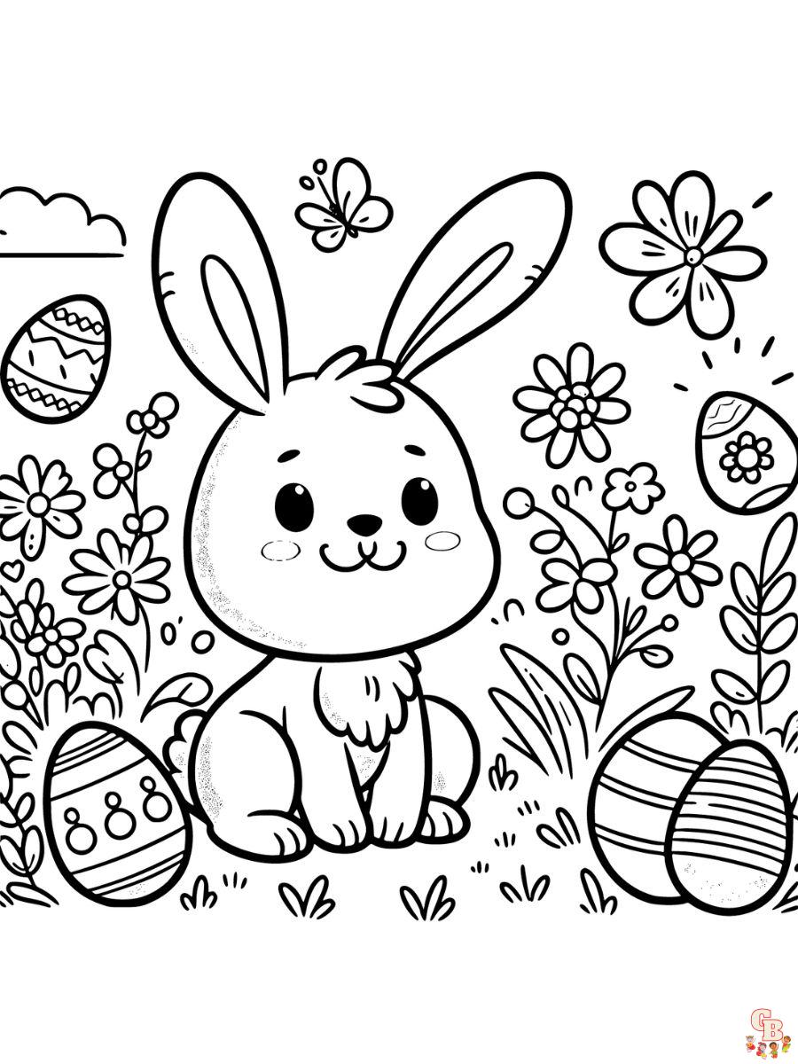 easter bunny coloring page