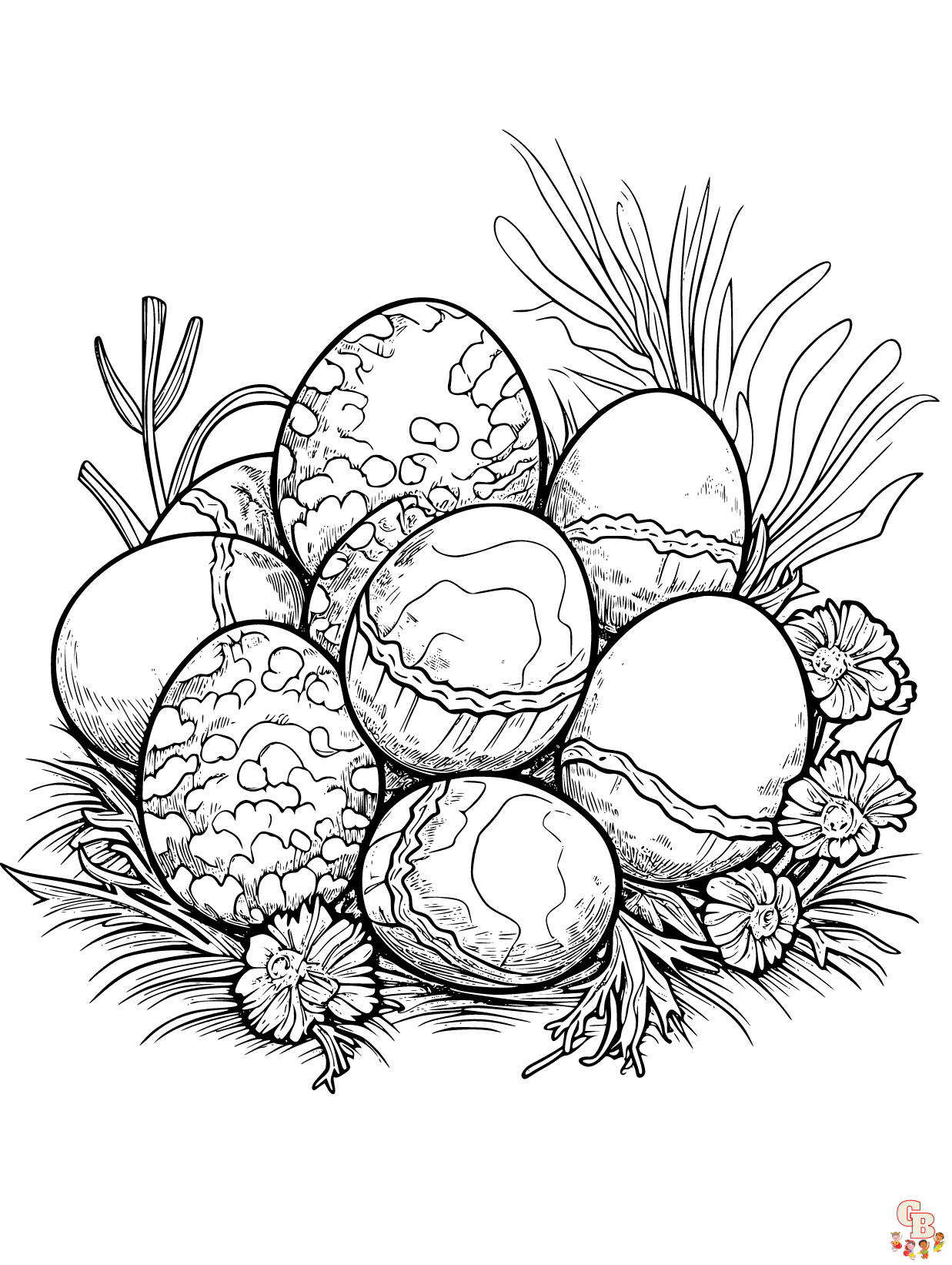 eggs coloring pages to print