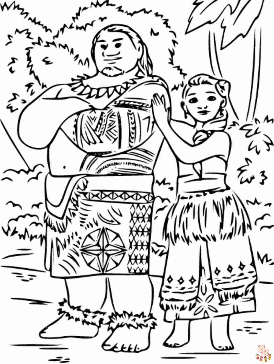 free moana coloring pages