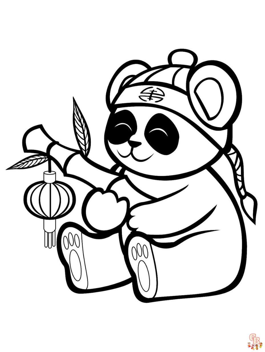 free panda bear coloring pages