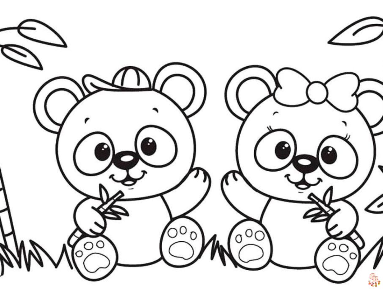 free panda coloring page printable