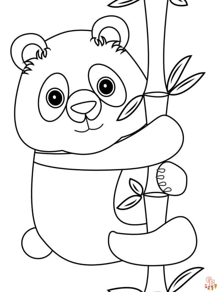 free printable cute panda coloring pages