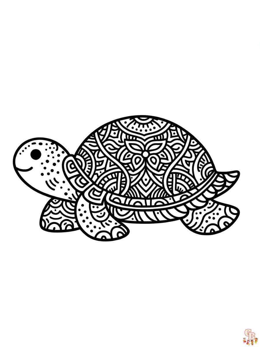 free printable turtle coloring pages