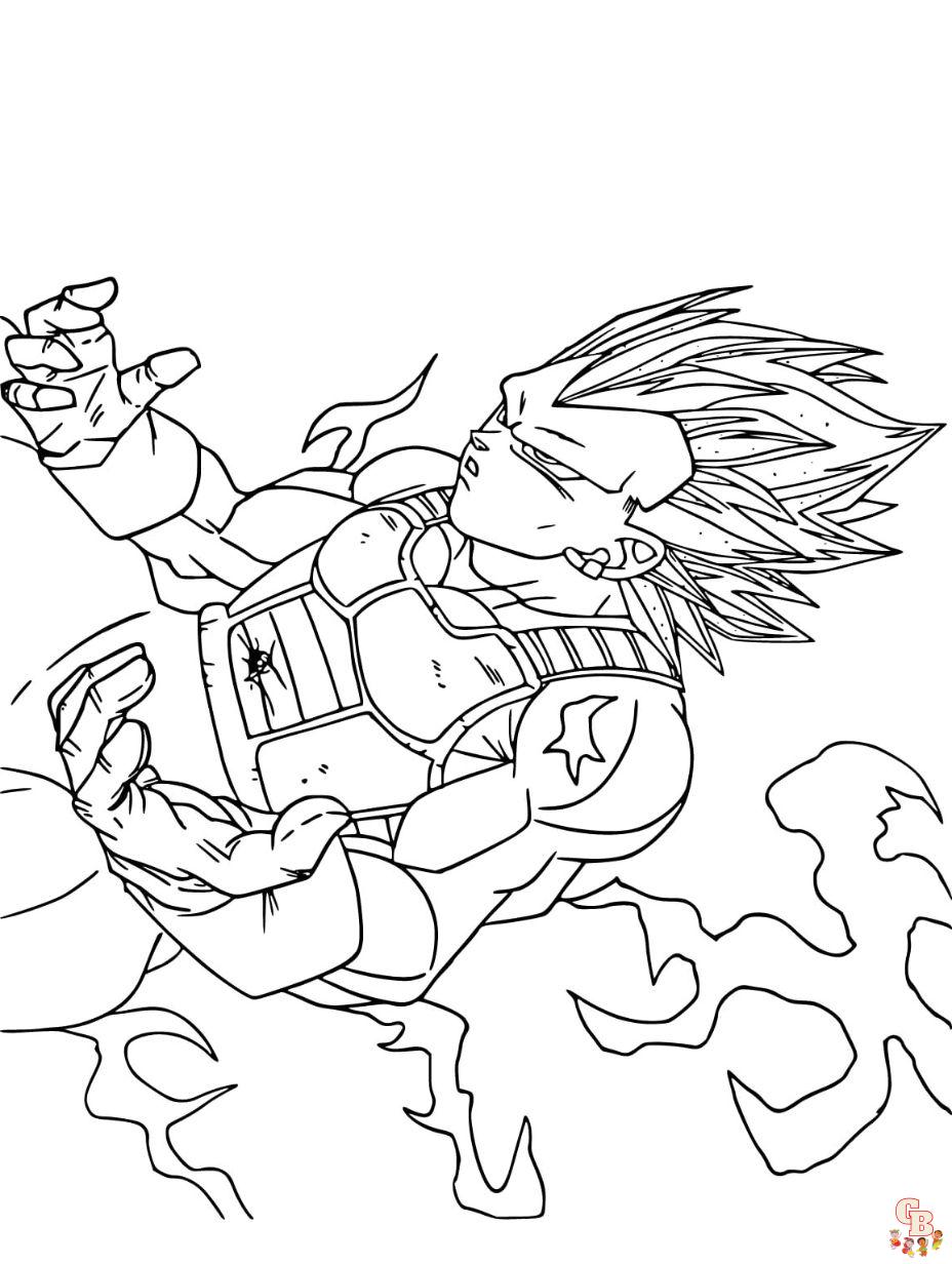 goku and vegeta coloring page