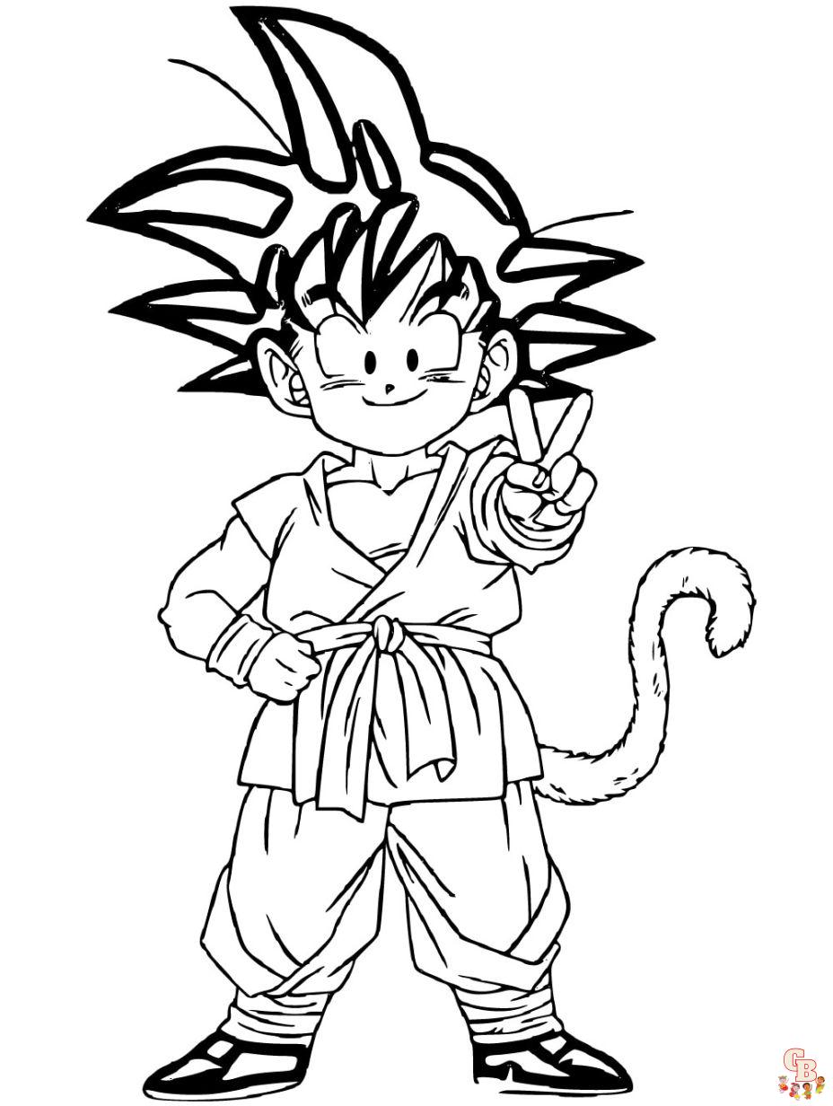 goku kid coloring pages