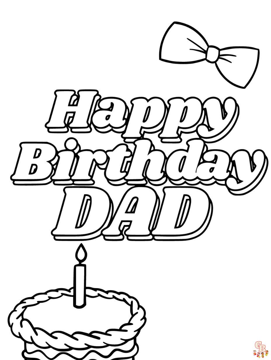 happy birthday dad coloring pages