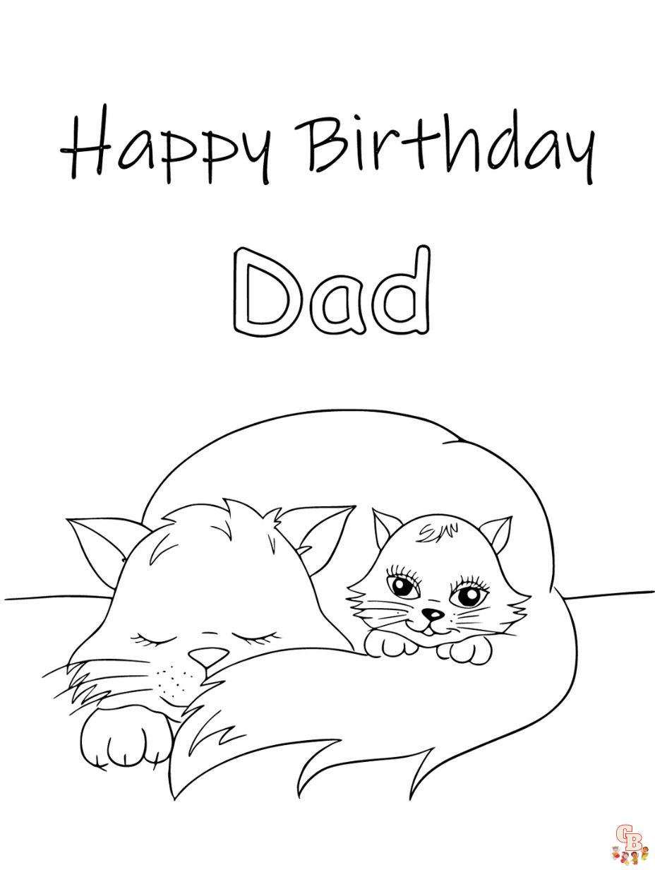 happy birthday daddy coloring pages