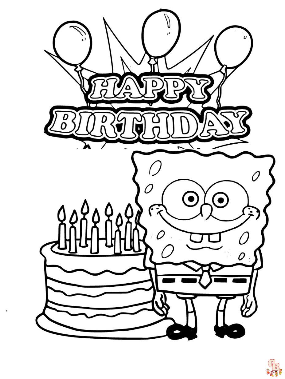 happy birthday printable coloring pages