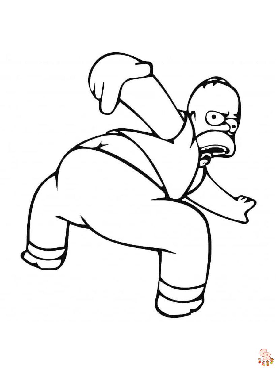 homer simpson coloring pages for kids