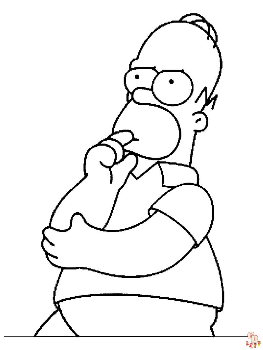 homer simpson coloring pages printable