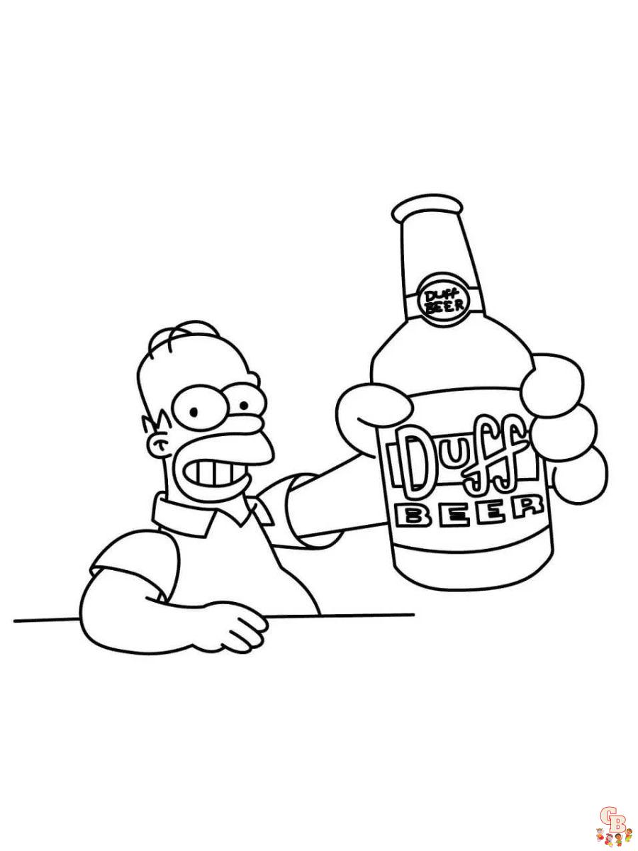 homer simpson coloring pages to print