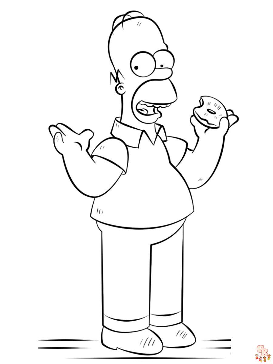 homer simpson coloring pages