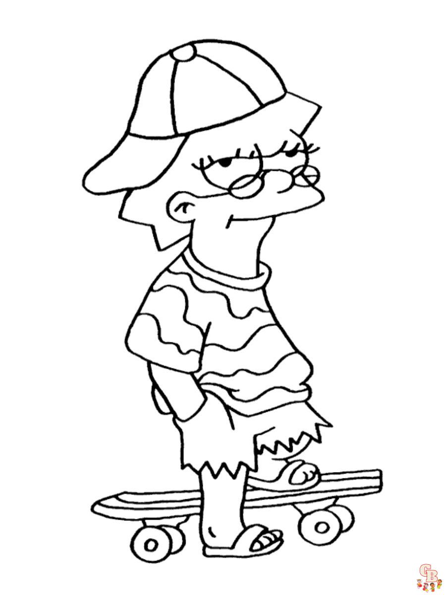 lisa simpson coloring pages easy