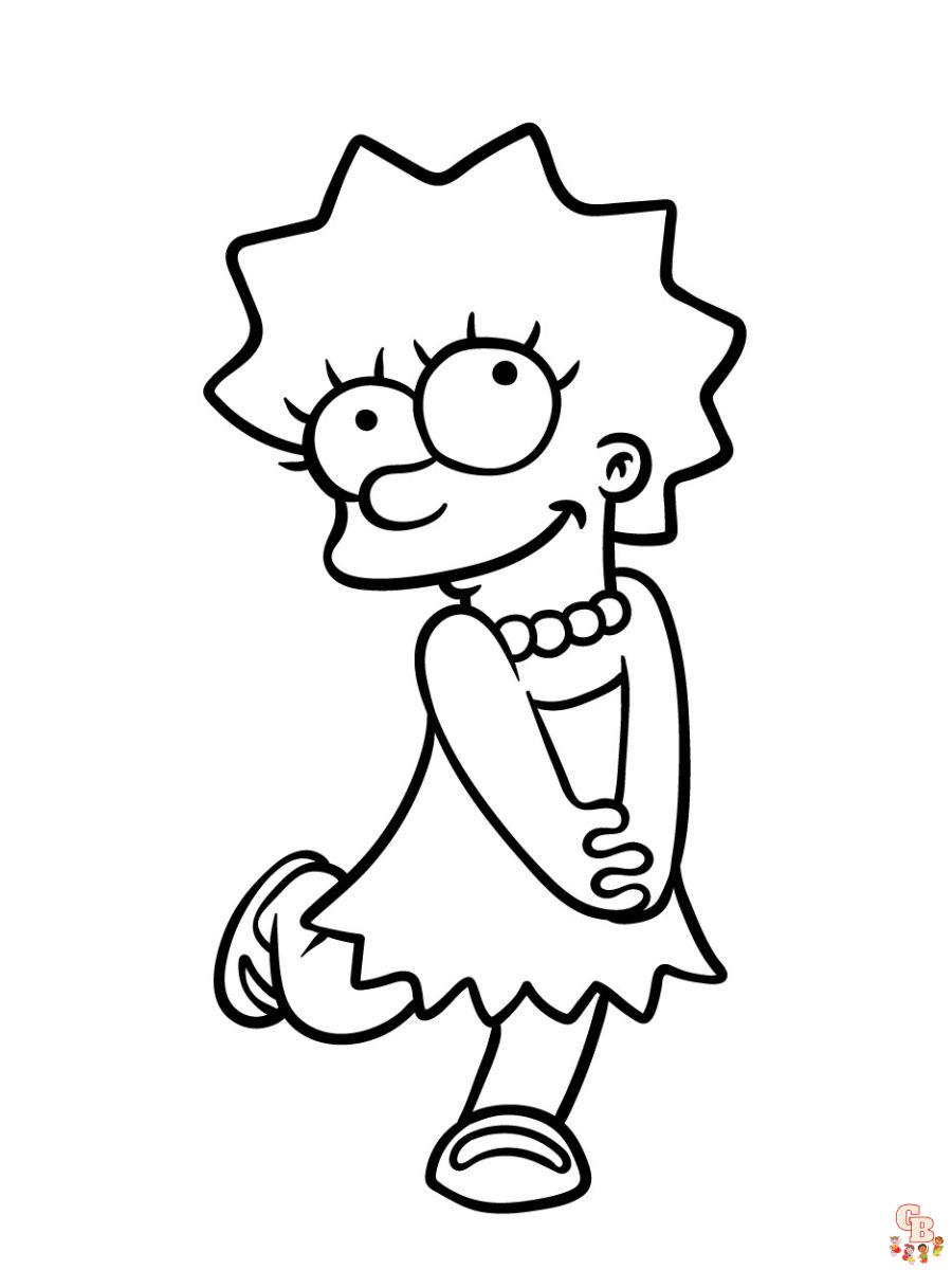 lisa simpson coloring pages printable