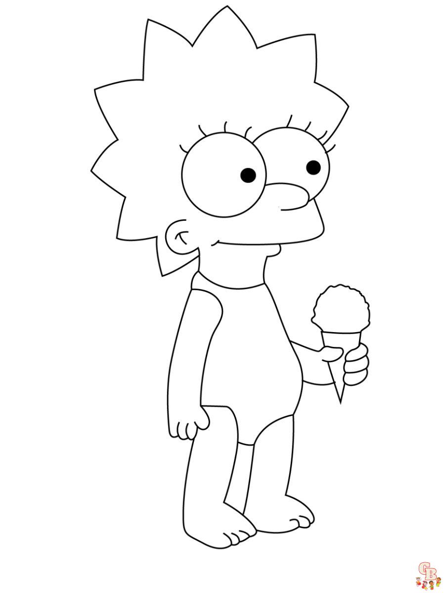 lisa simpson coloring pages