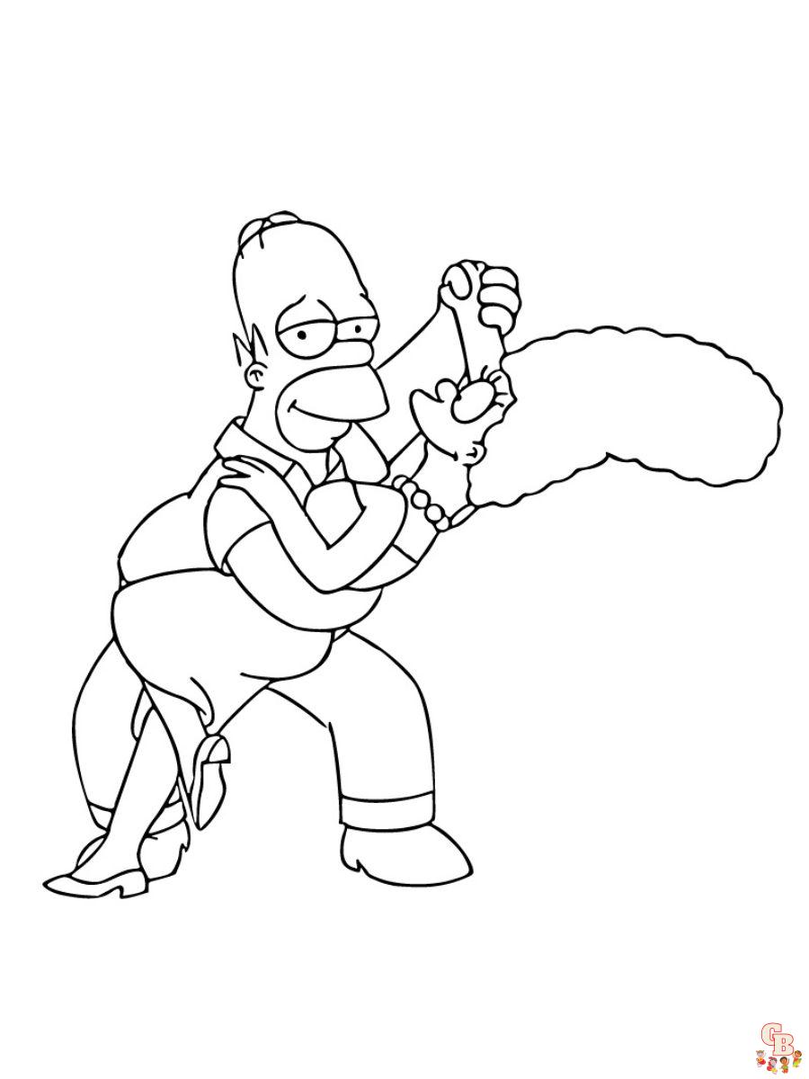 marge simpson coloring pages printable