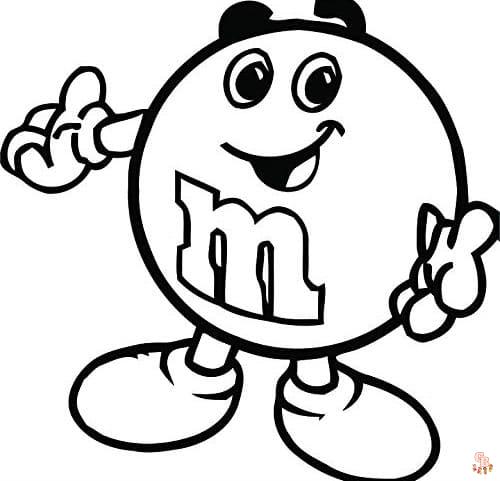 m&m Coloring Sheets