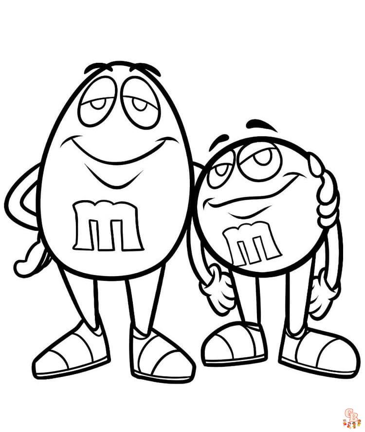 m&m coloring pages to print