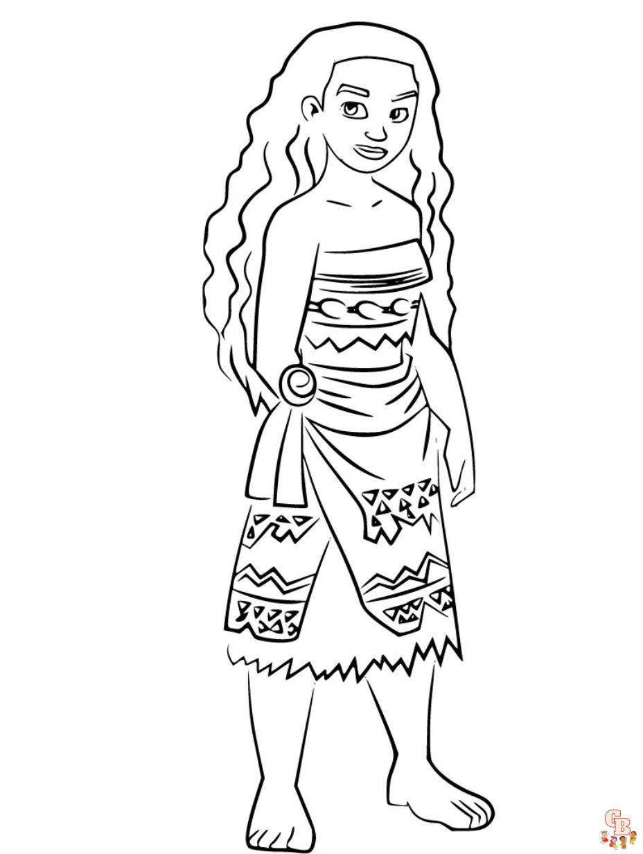 moana coloring page